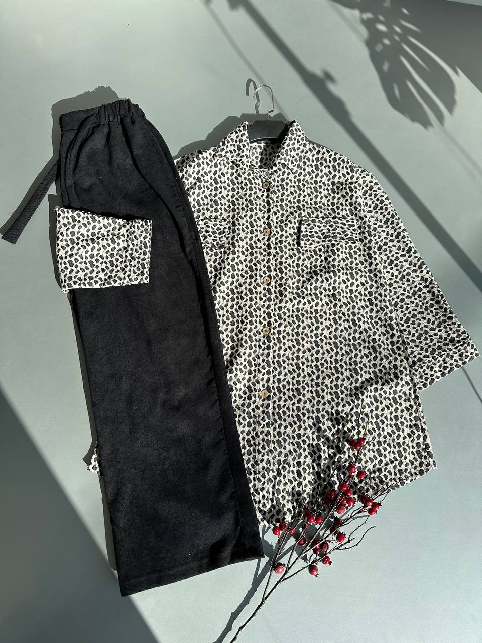 مانتو ژاکارد پلنگی